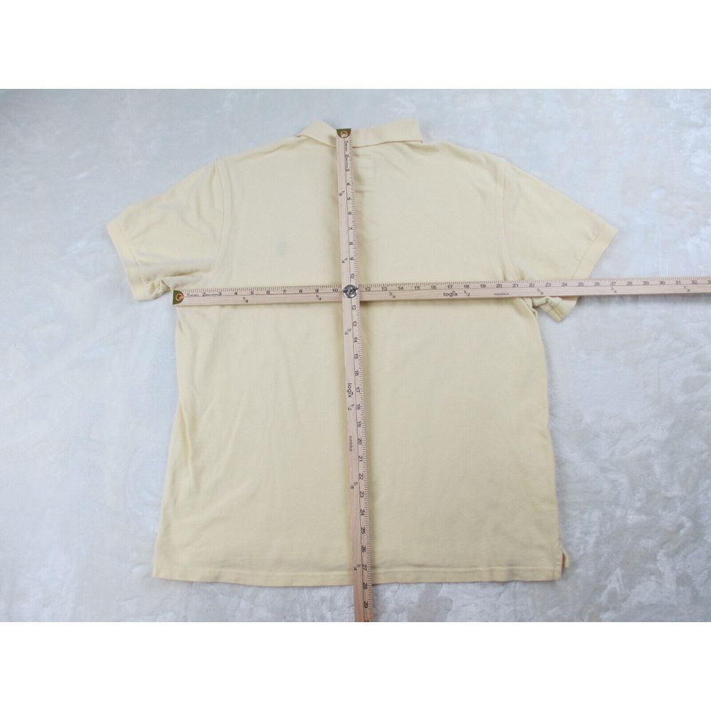 J Crew Polo‎ Shirt Mens Extra Large Yellow Blue Cotton Preppy Casual - Picture 5 of 8